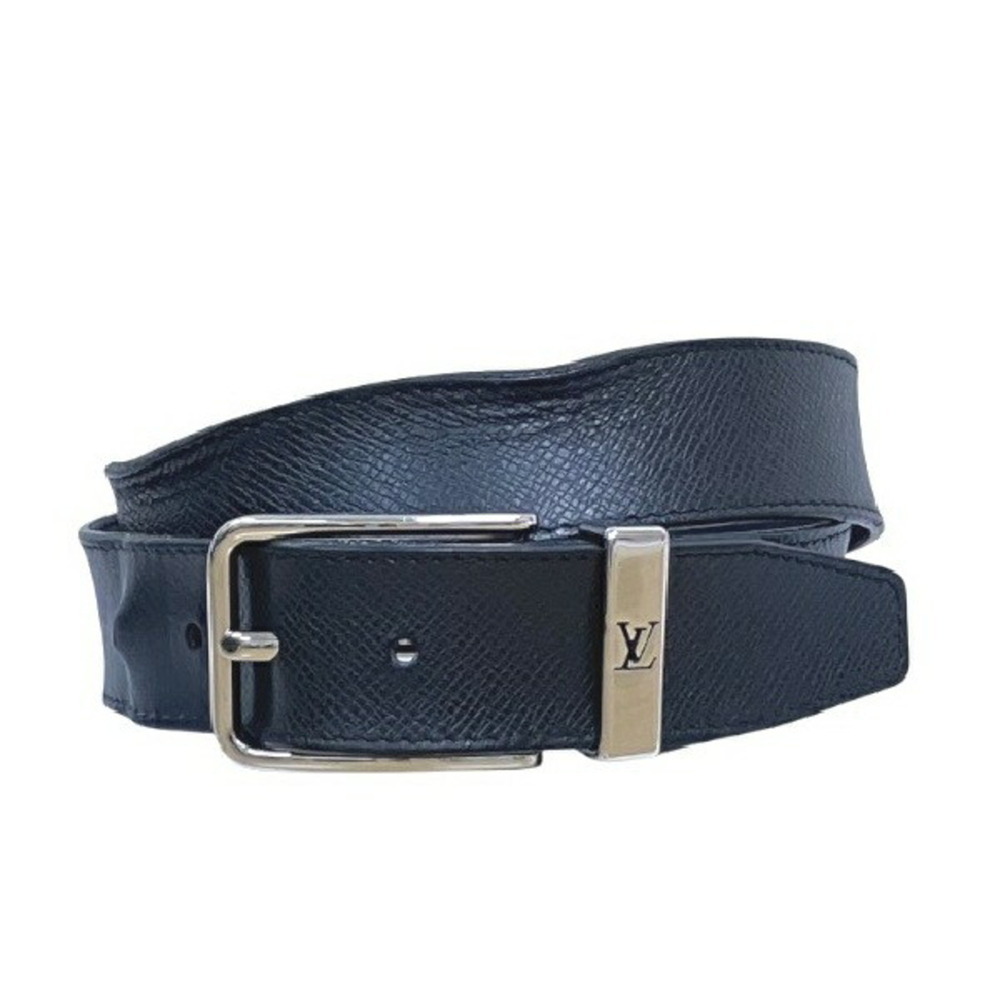 Louis Vuitton Ceinture Pont Neuf M0000 Black x Silver Brand Accessories Belt ...